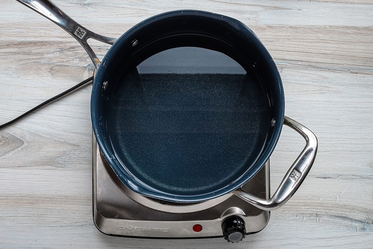 Vinegar liquid for canning sweet pickled peppers.