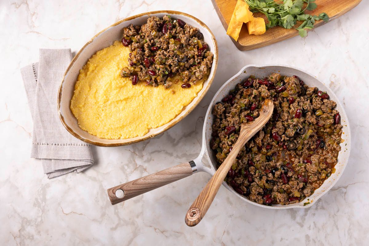 Assemble and bake Tamale Casserole