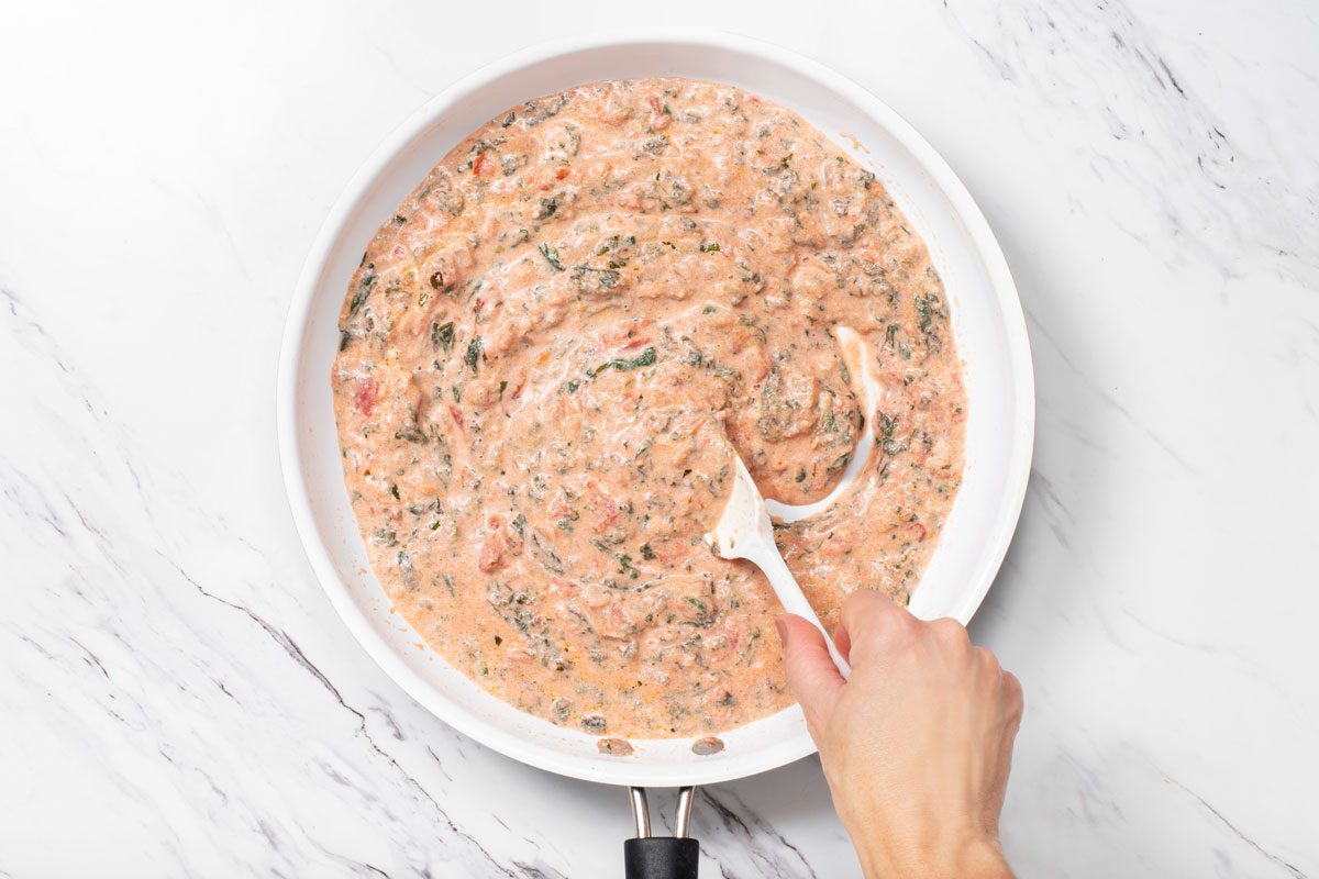 Tortellini with Tomato Cream Sauce