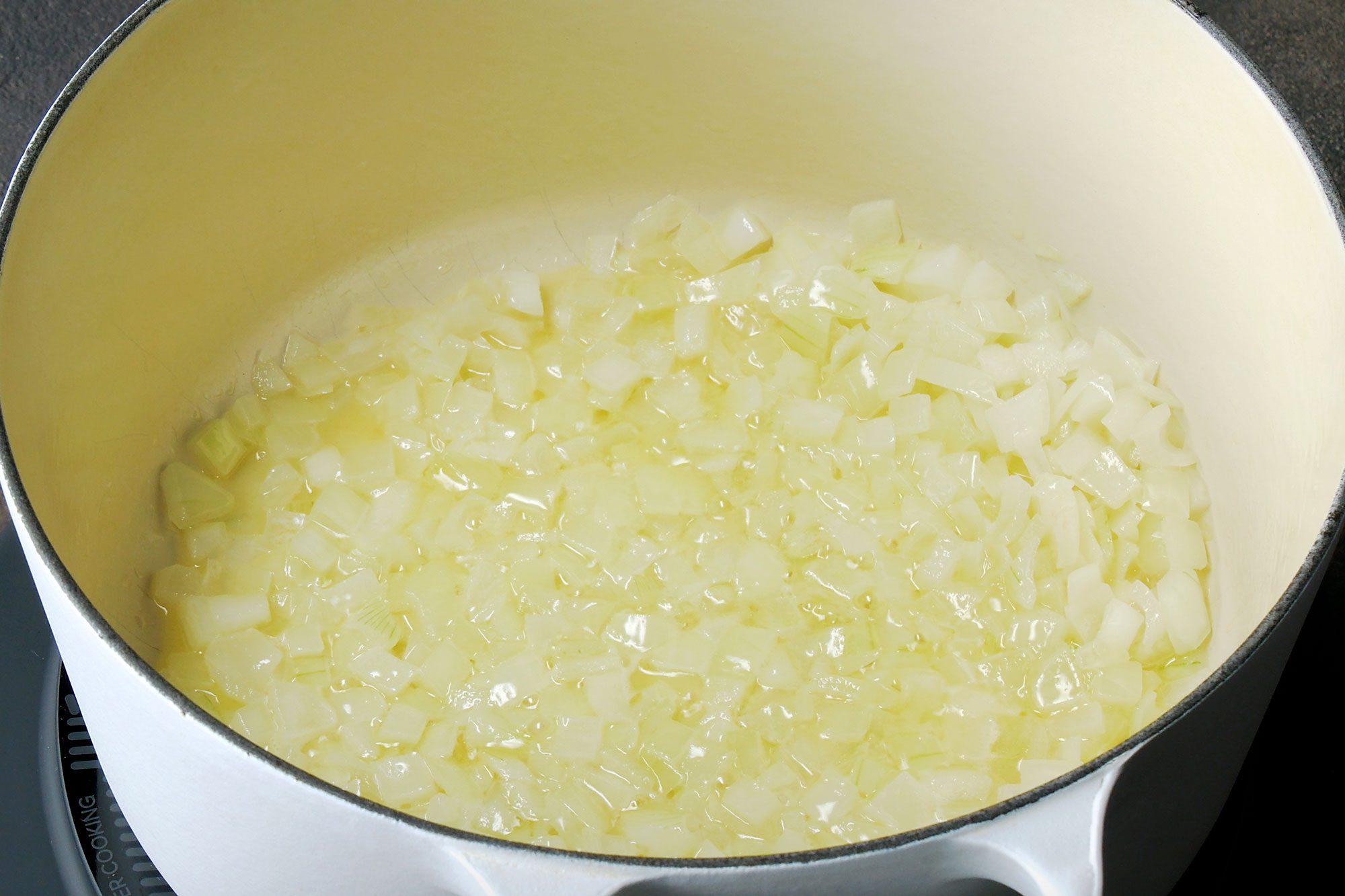 3/4th shot of sauteed onions