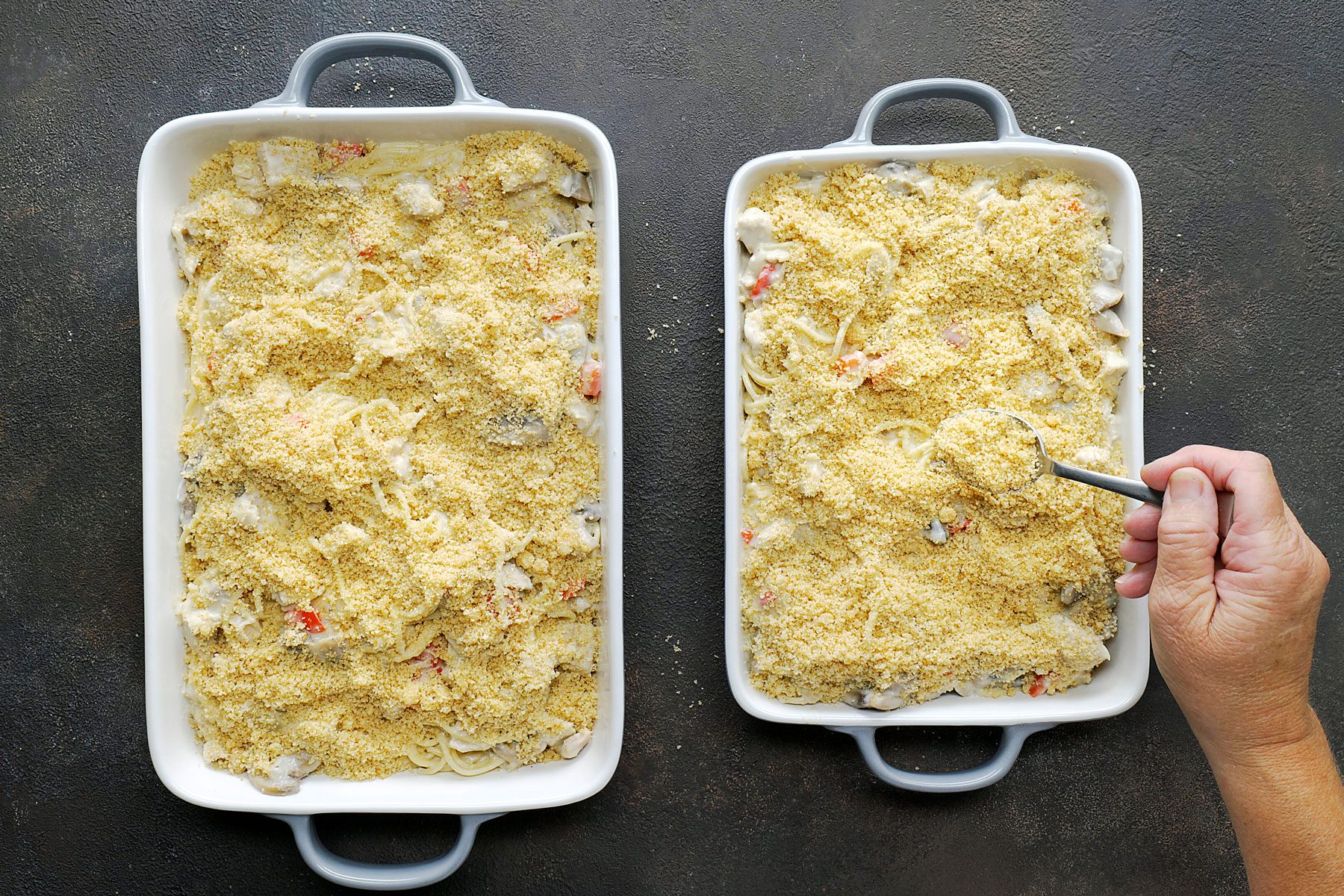 Sprinkle with parsley; Turkey Tetrazzini