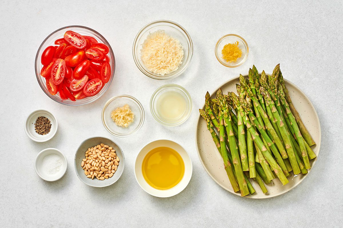 Ingredients for Roasted Asparagus and Tomatoes
