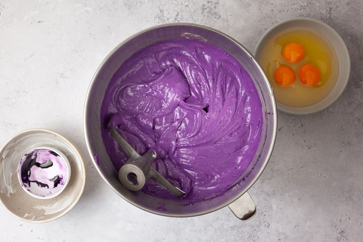 Step 2 of Taste of Home Ube Cheesecake is to make the filling