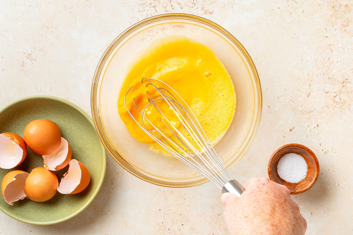 Whisking Eggs In A Bowl