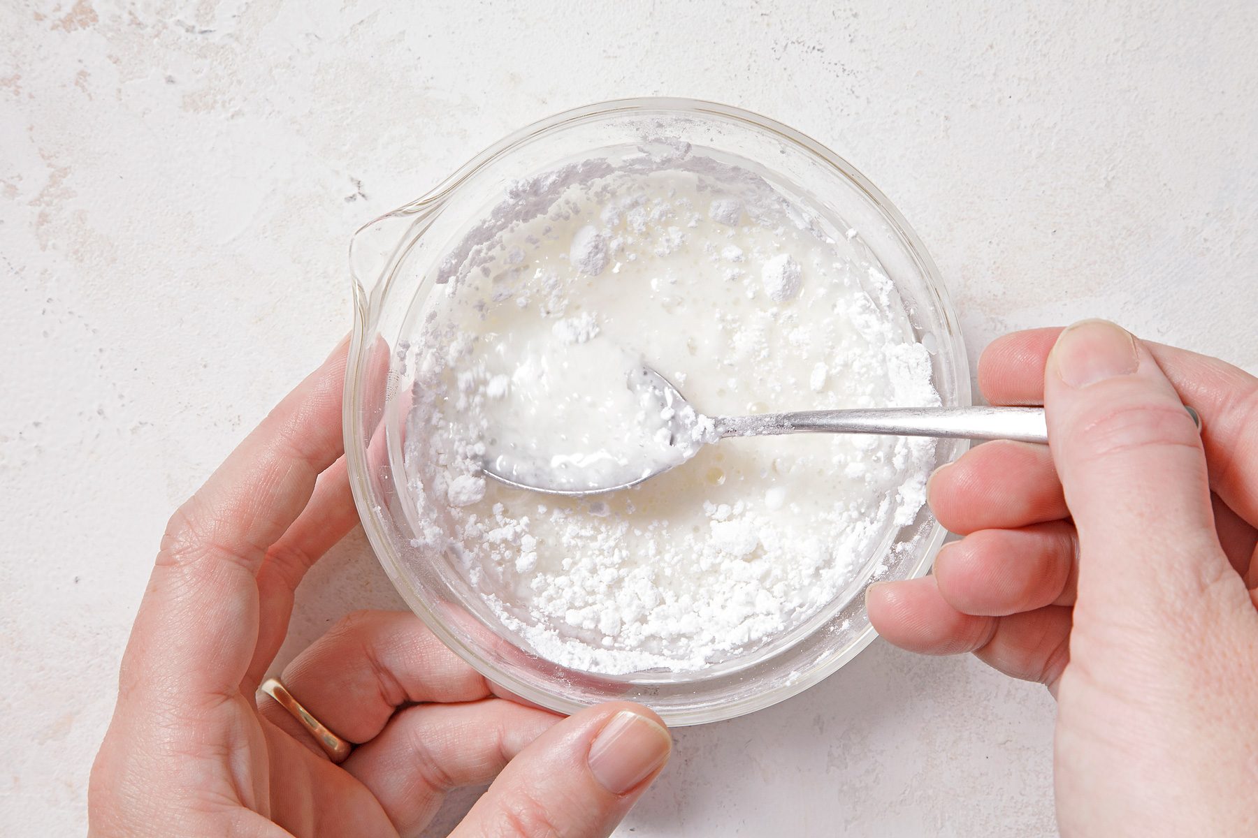 in a small bowl, combine glaze ingredients until smooth