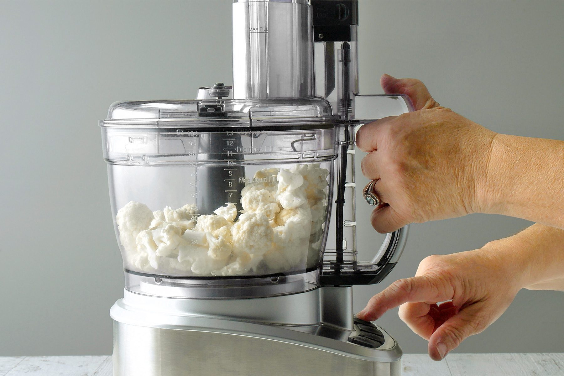 Process cauliflower in batches in a food processor until finely ground.