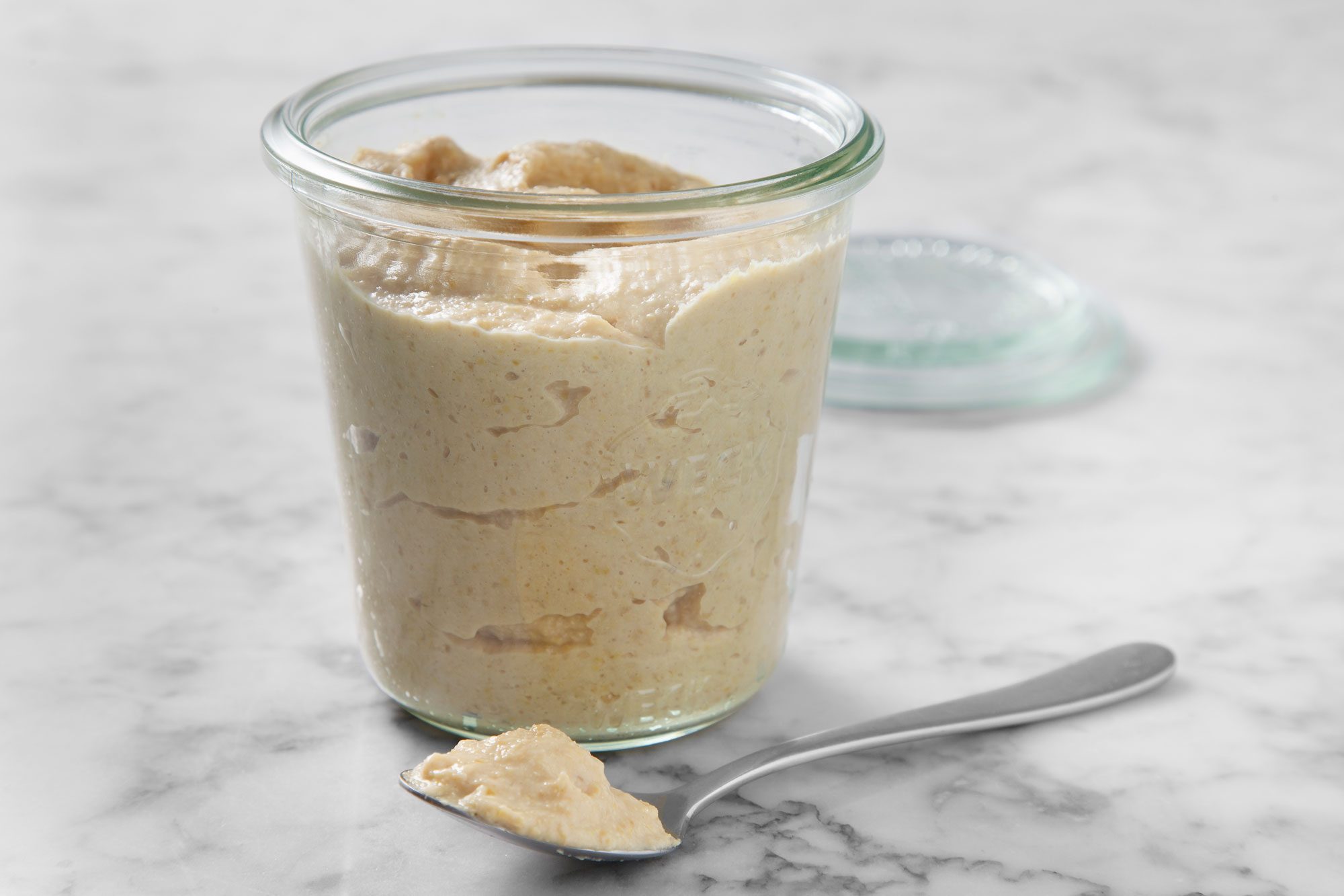 wide shot of homemade Dijon Mustard