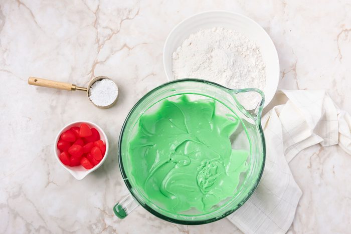 Step 2 of Taste of Home Grinch Cookies