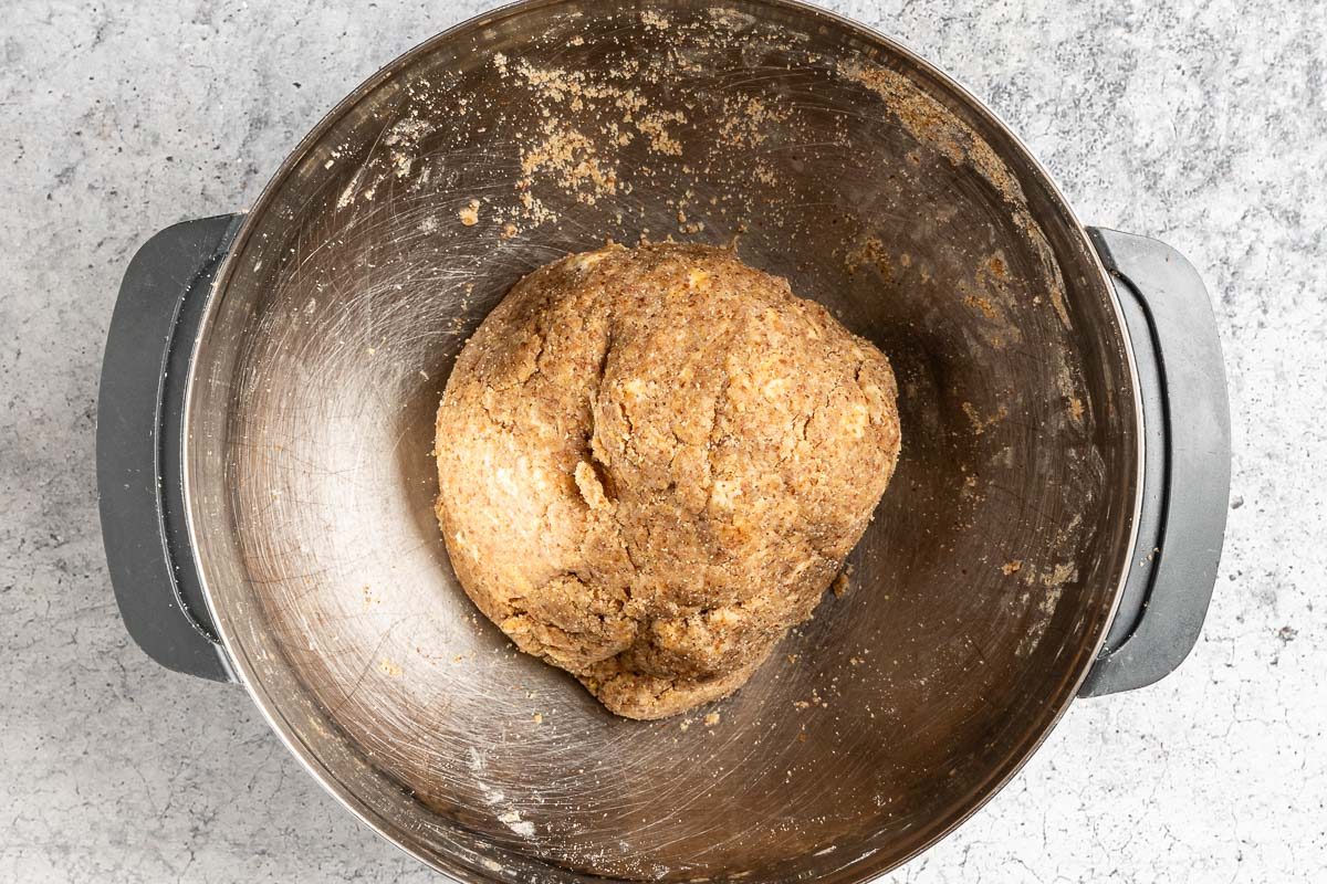 Taste of Home Linzer Torte photo of forming the dough.