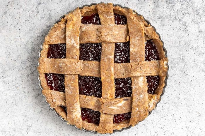 Taste of Home Linzer Torte photo of the lattice design.
