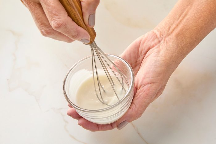 In a small bowl, whisk together remaining 2 tablespoons water and cornstarch until cornstarch is dissolved.