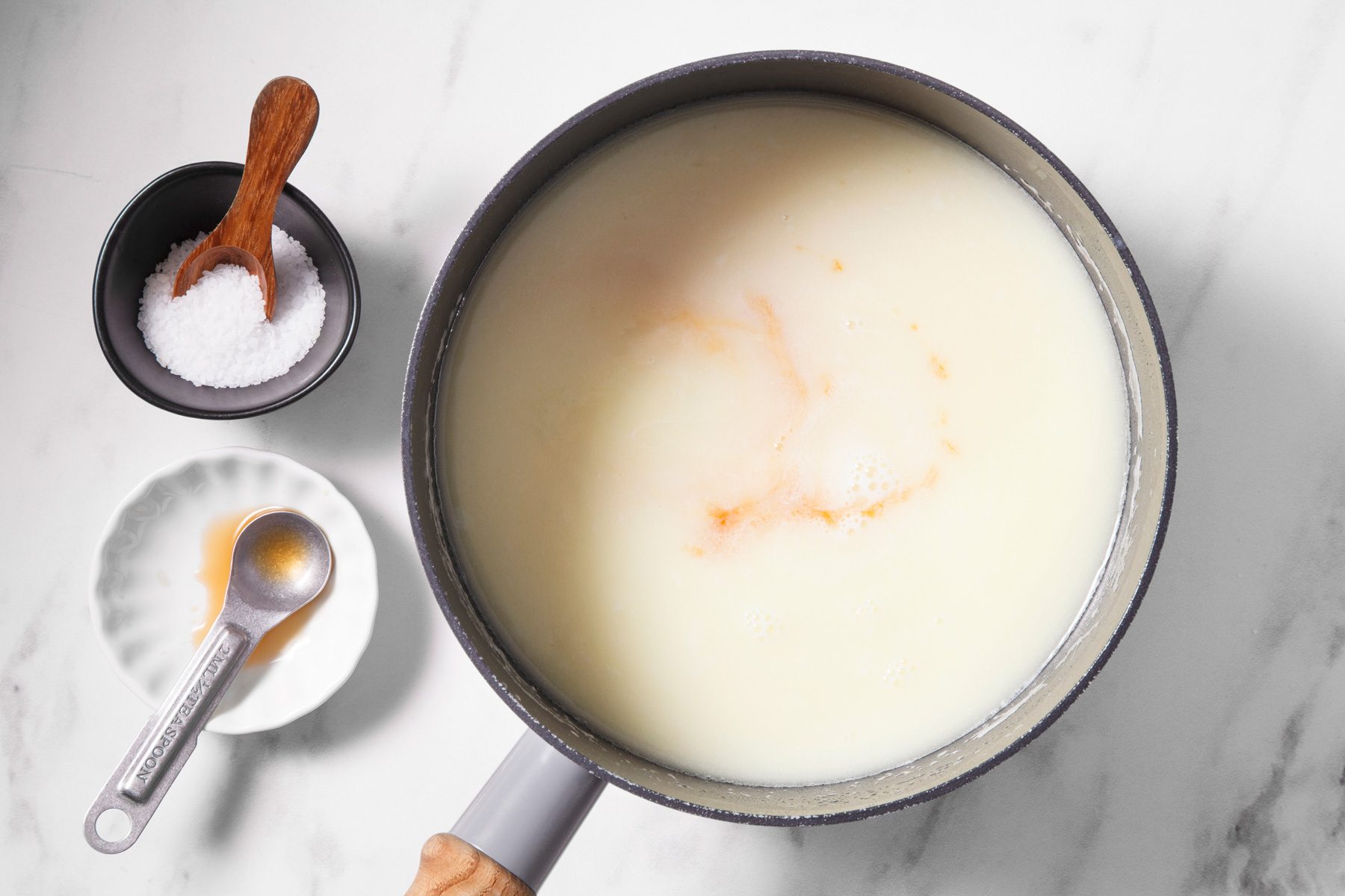 Add vanilla extract and salt