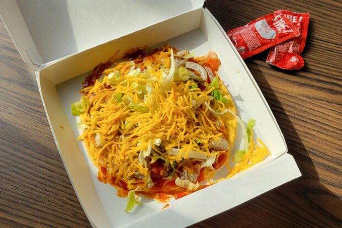 The Taco Bell Decades menu.