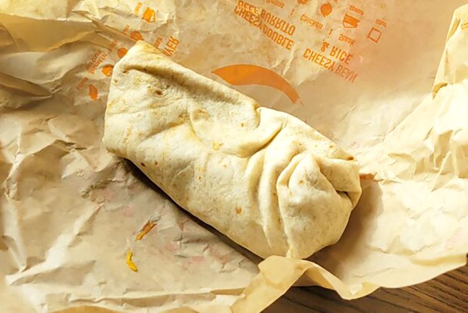 The Taco Bell Decades menu.