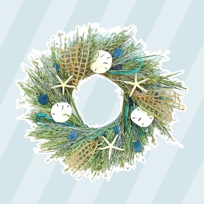 Highland Dunes Seaglass 22 Dried Grasses Wreath