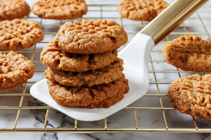 Almond Butter Cookies on a wire rack