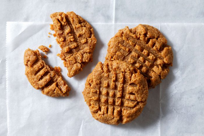 Almond Butter Cookies on a baking sheet