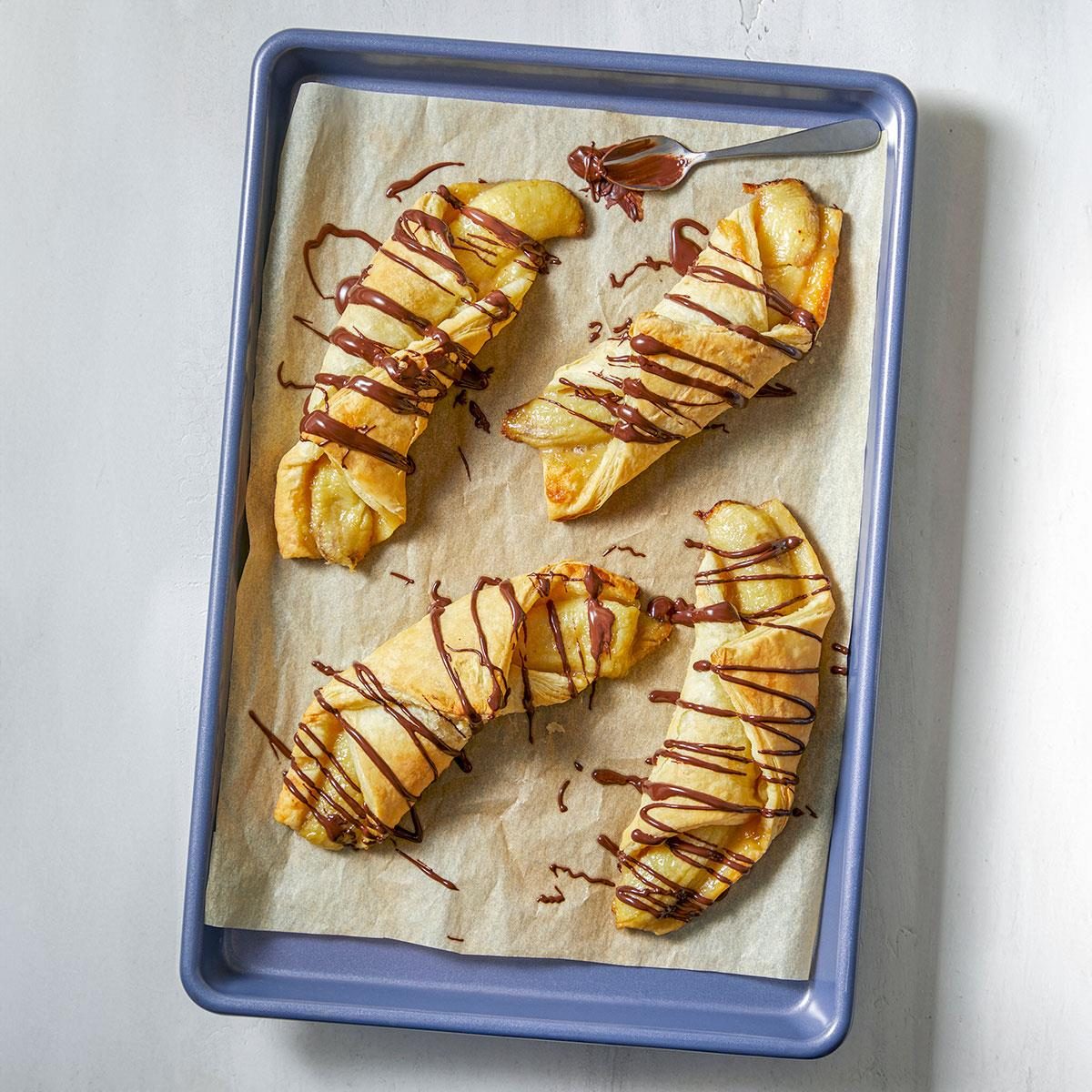 Banana and Chocolate Puff Pastry