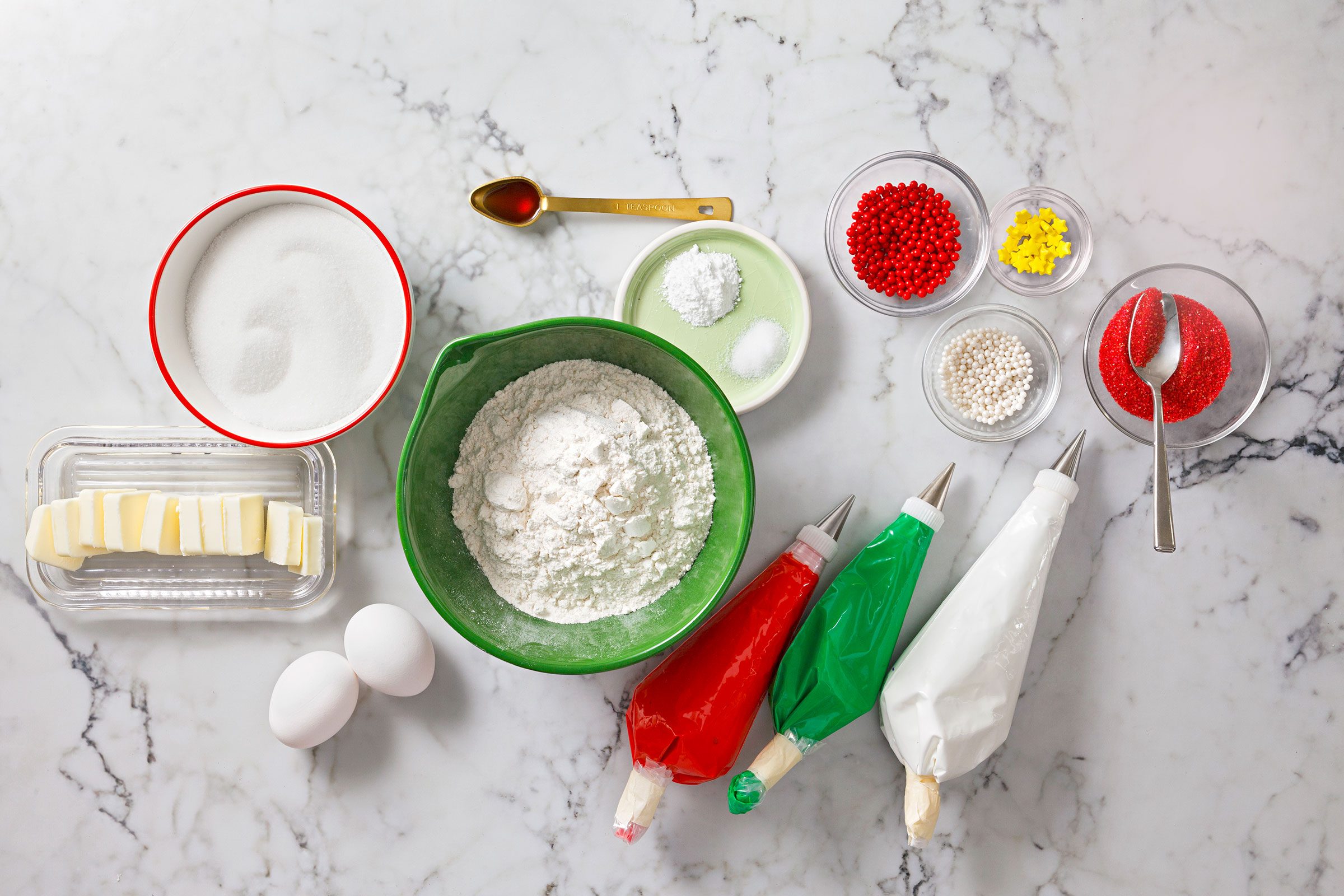 Ingredients for Christmas Cutout Cookies 