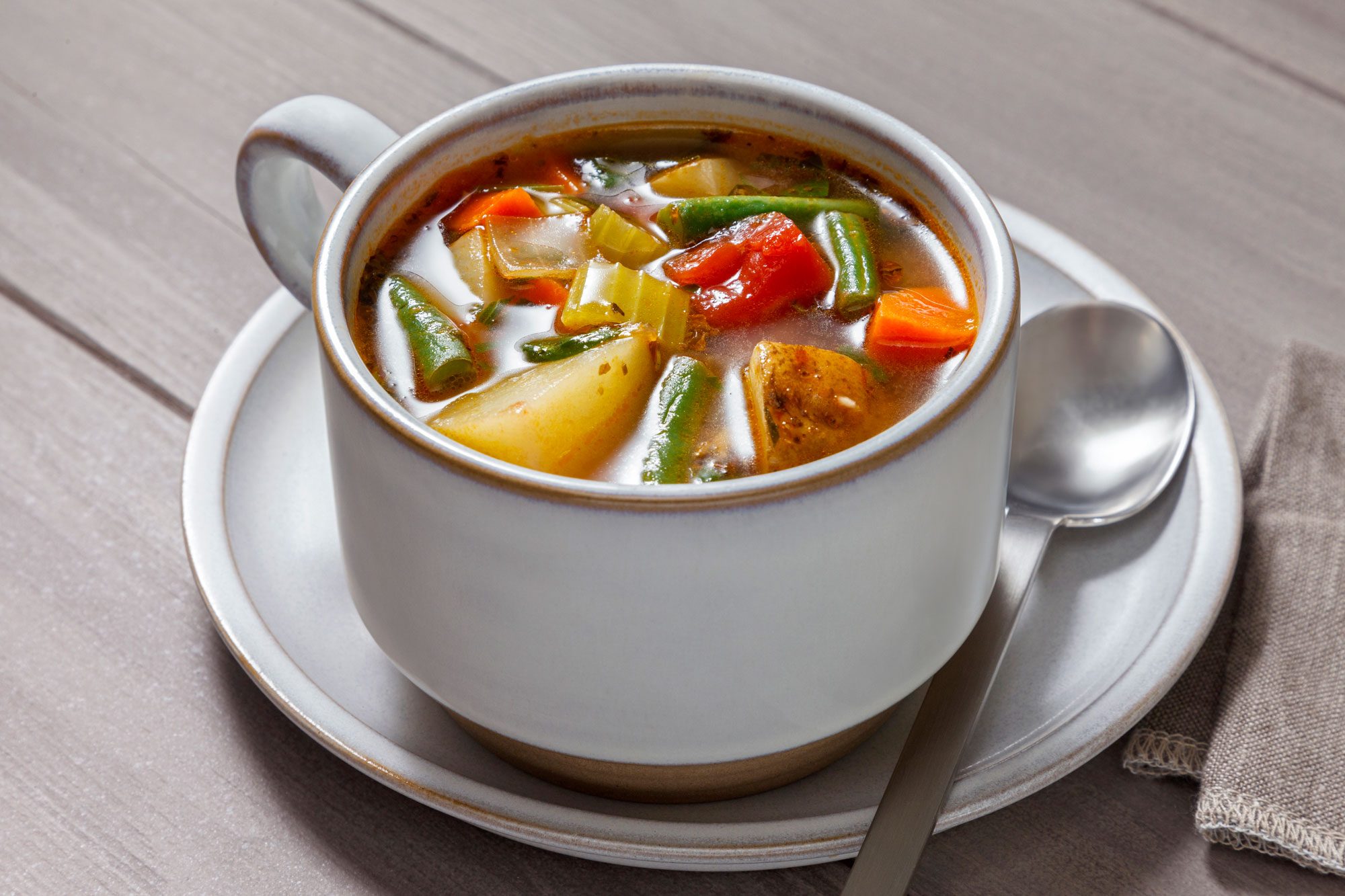 3/4th shot of Instant Pot Vegetable Soup