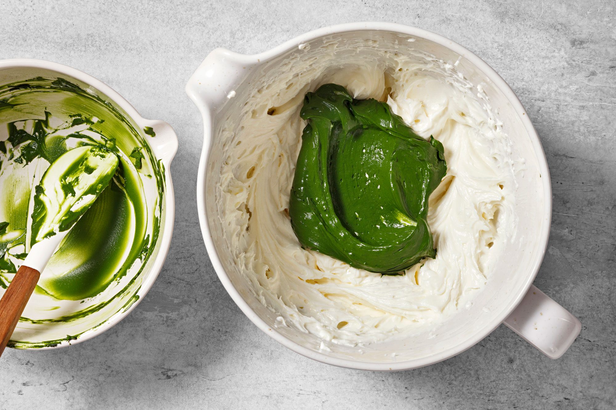 Add reserved matcha mixture until smooth.