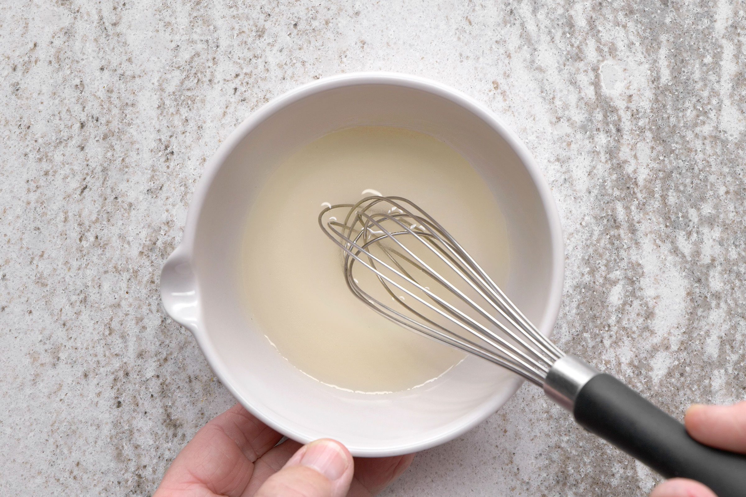 Rice wine vinegar in a small bowl