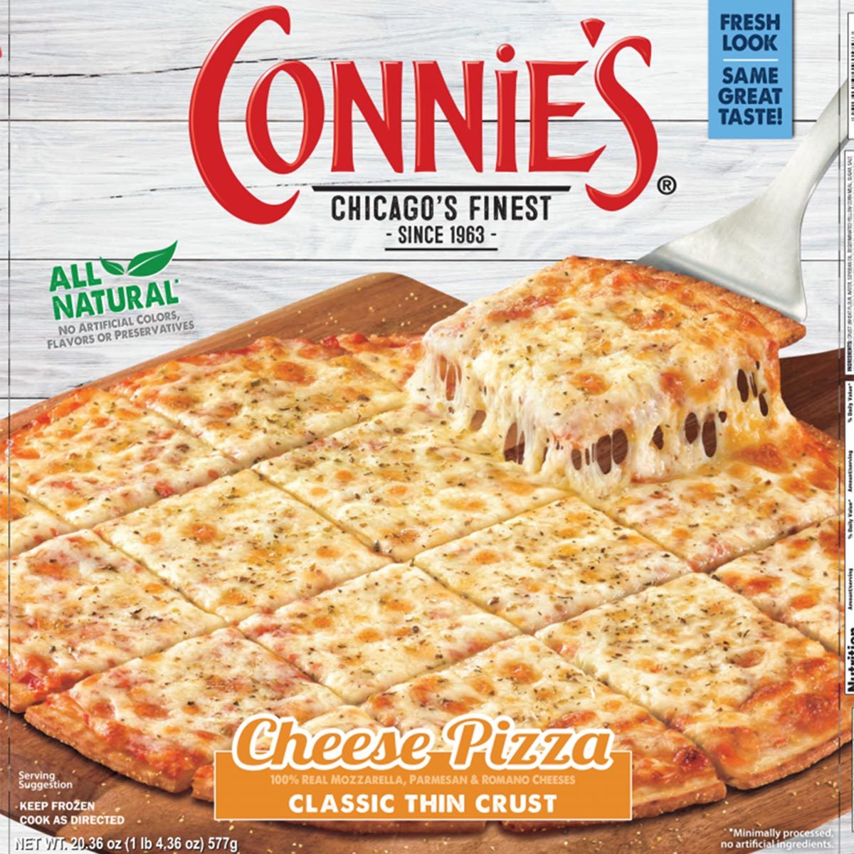 Connie's Cheese Pizza box