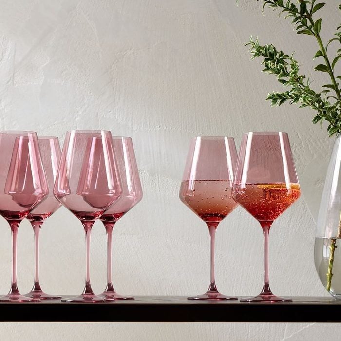 Estelle Colored Glass Stemmed Wine Glass Set Of 6 2 Z
