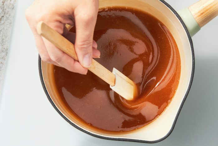 cook and stir over medium heat until thick Cover and set aside