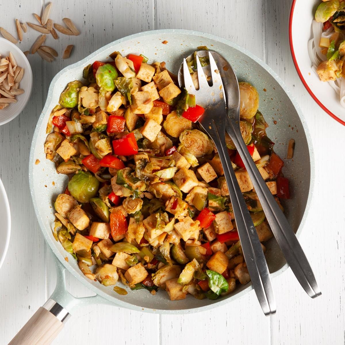 Tofu Stir-Fry with Brussels Sprouts
