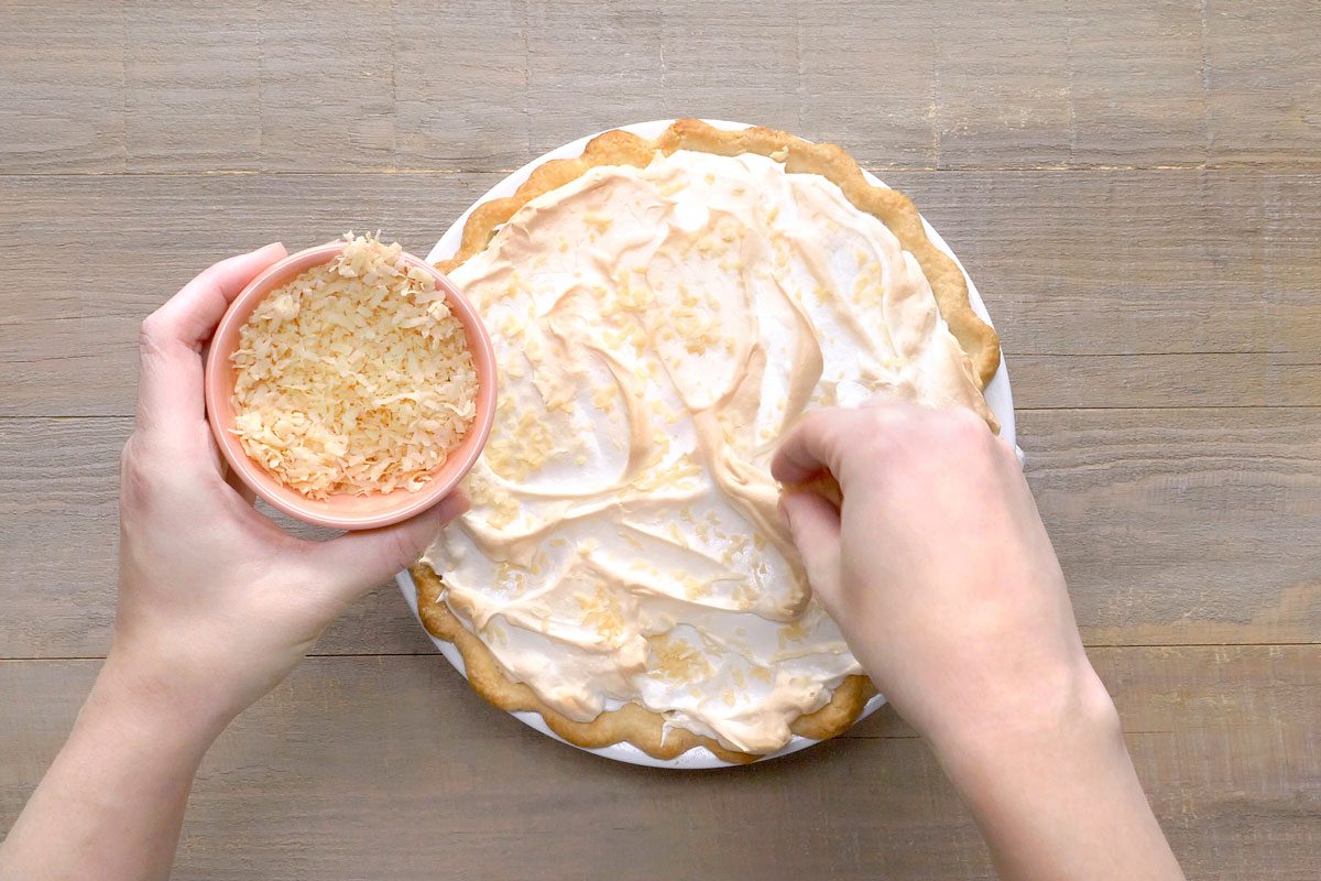 Sprinkle with toasted, flaked coconut.