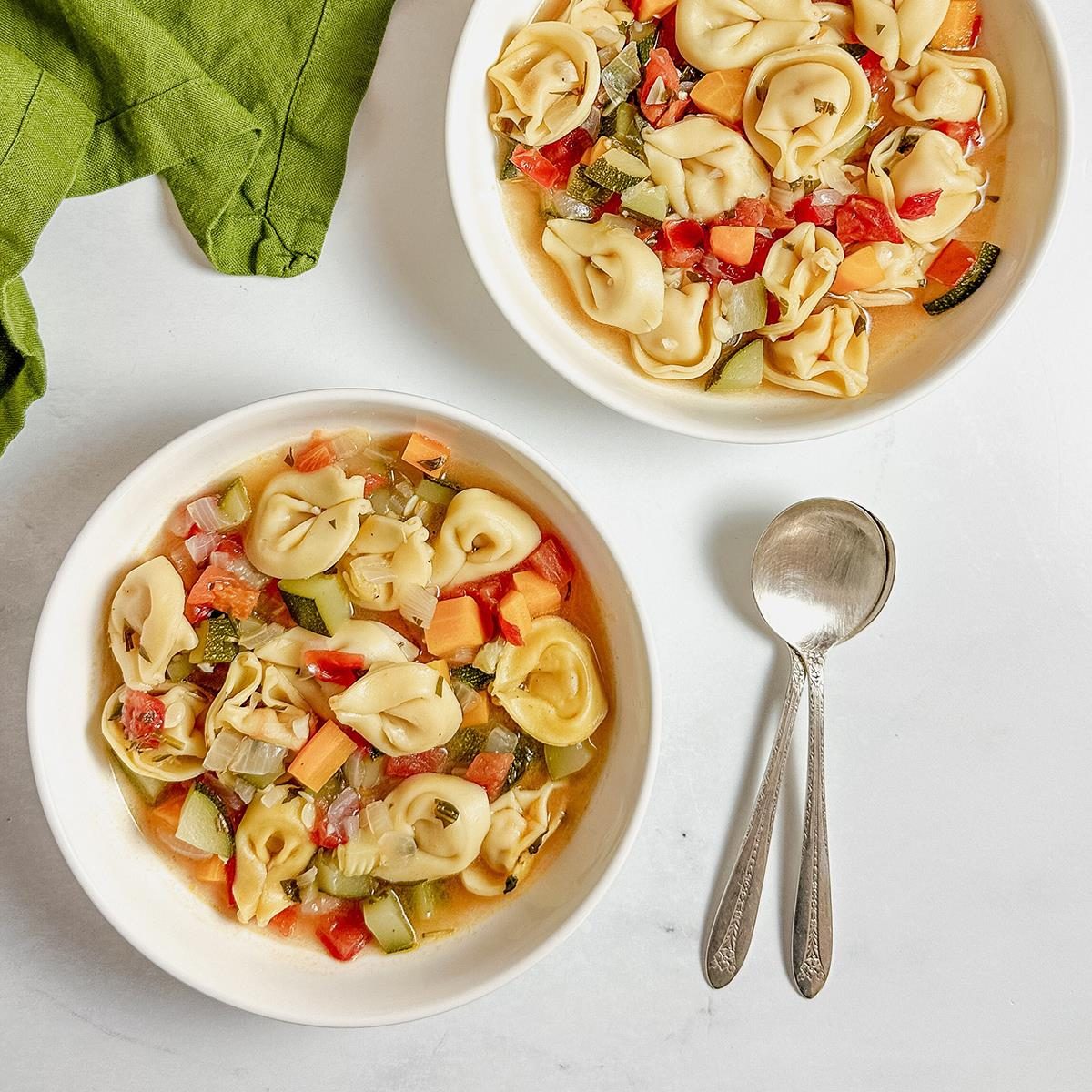 Vegetarian Tortellini Soup