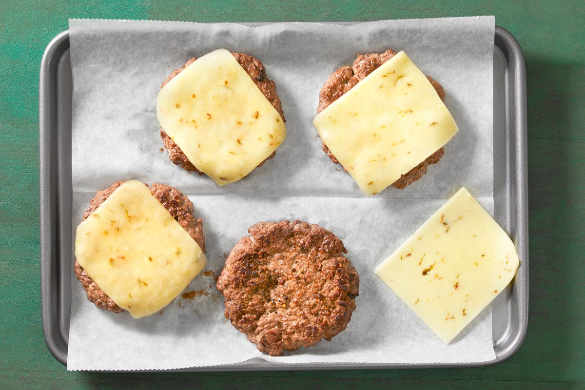 Remove from heat; top with pepper jack cheese.