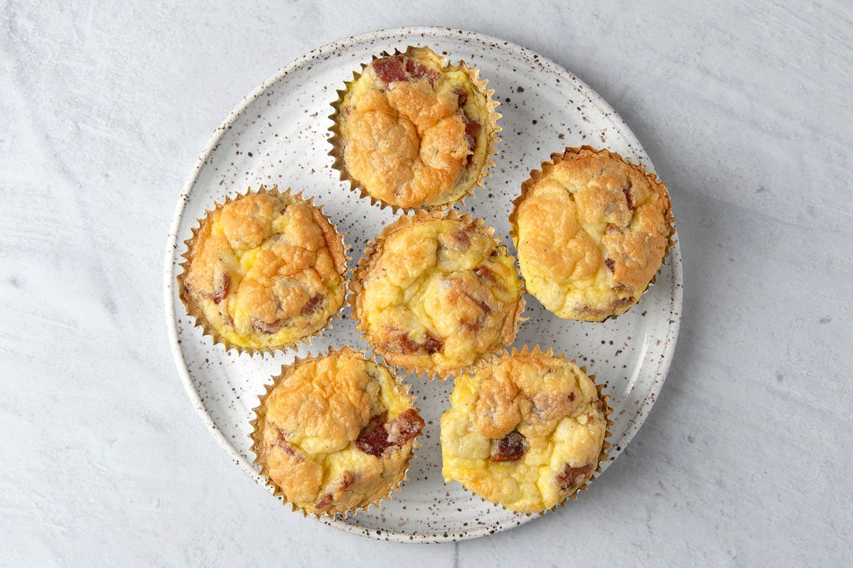 overhead shot of Starbucks egg bites