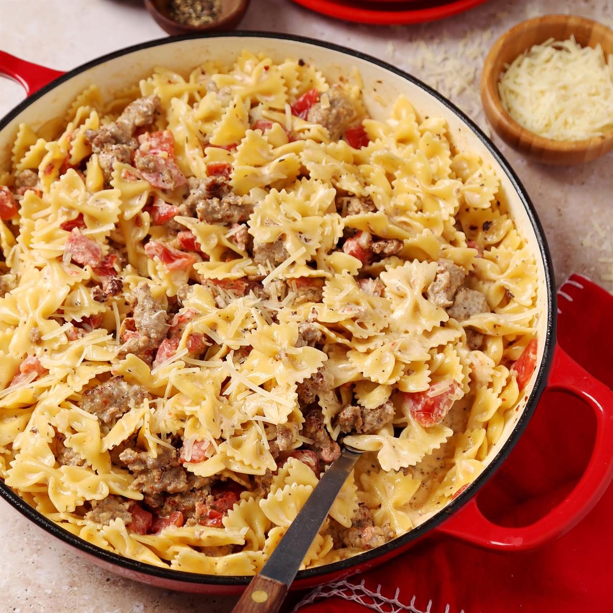 Sausage Bow Tie Pasta