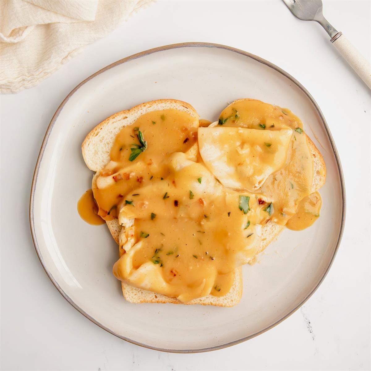 Blue Plate Open-Faced Turkey Sandwich