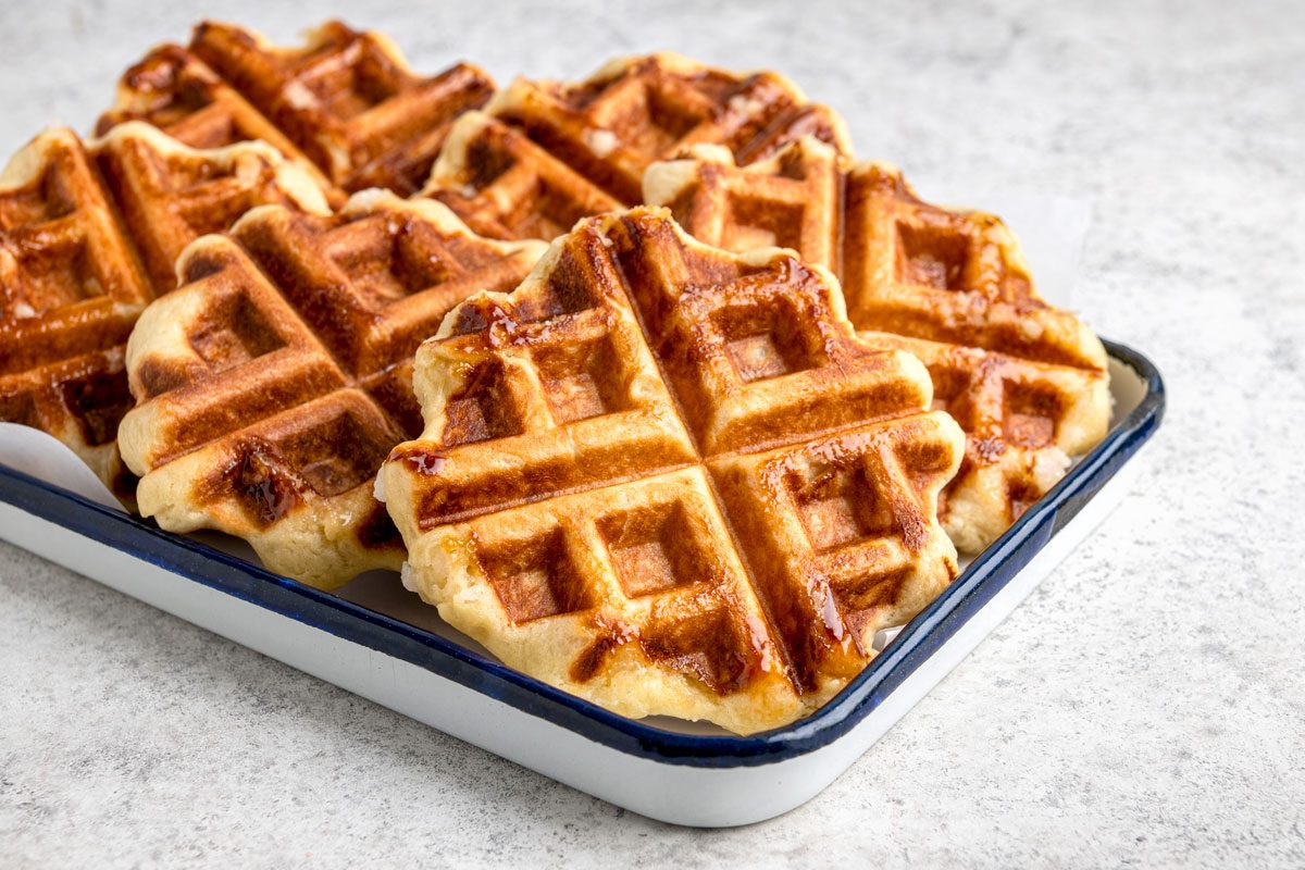 close up shot of Liege Waffles