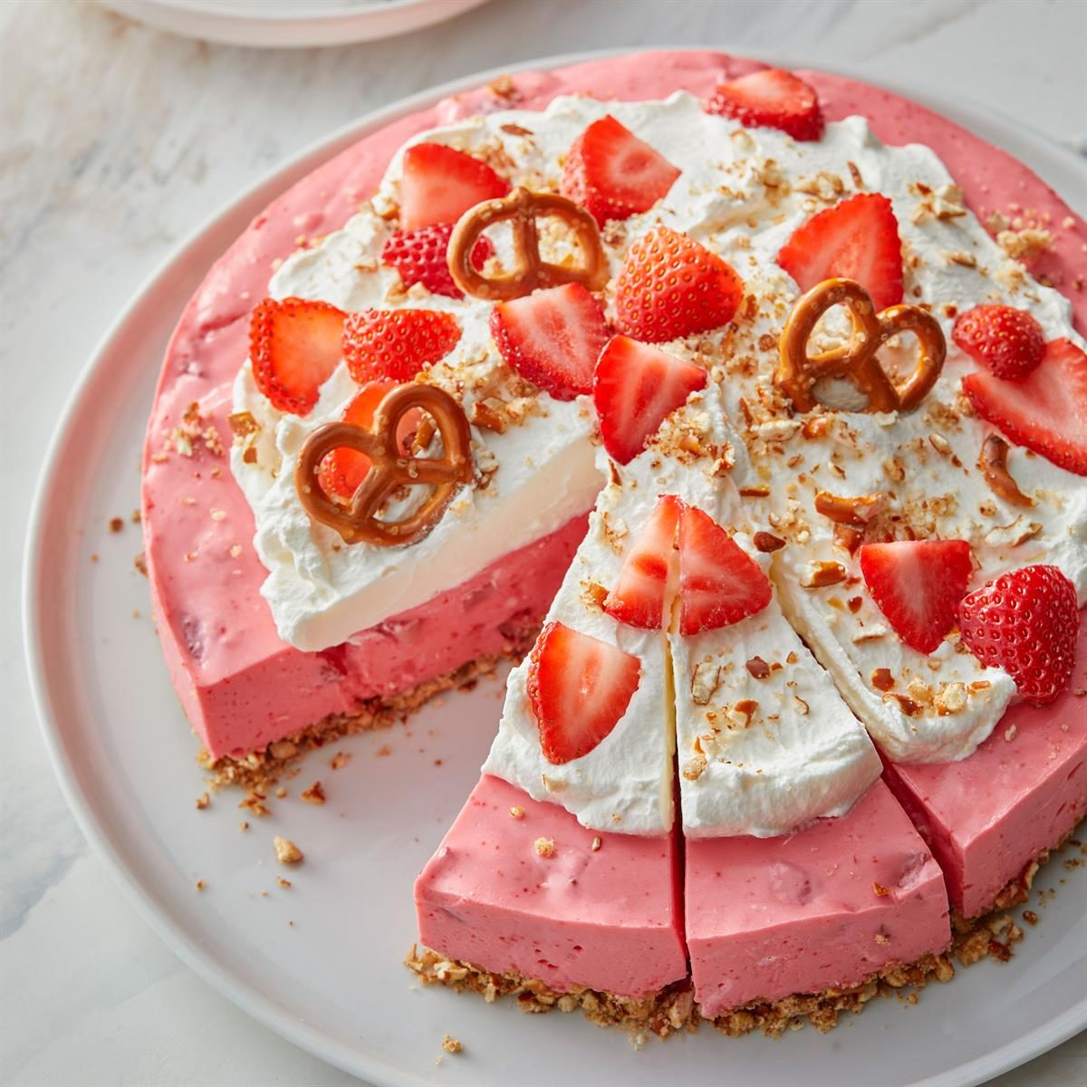 Strawberry Pretzel Pie