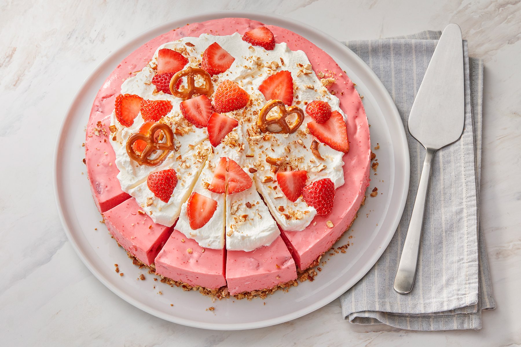 Strawberry Pretzel Pie