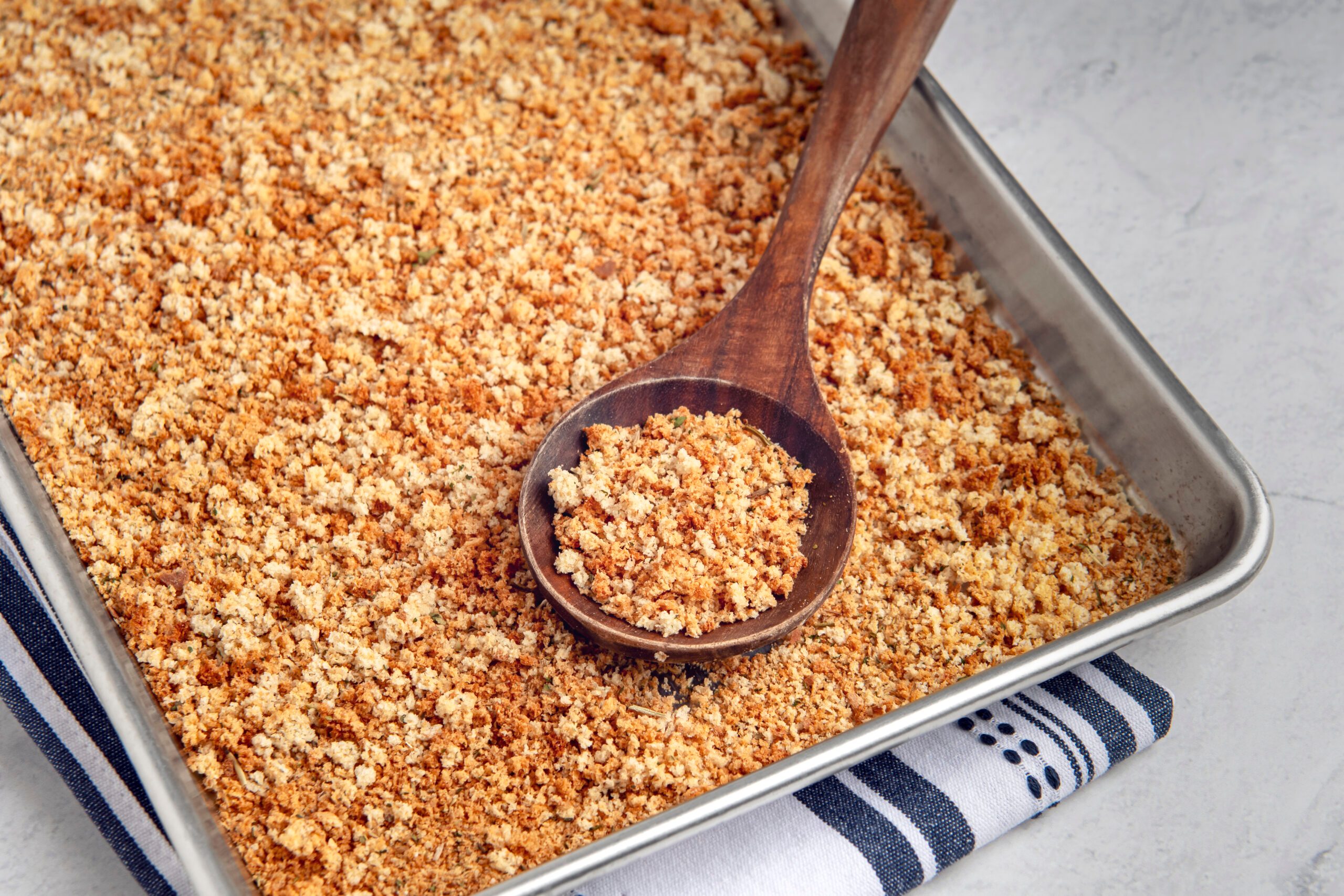 Close Up Shot Of Seasoned Bread Crumbs
