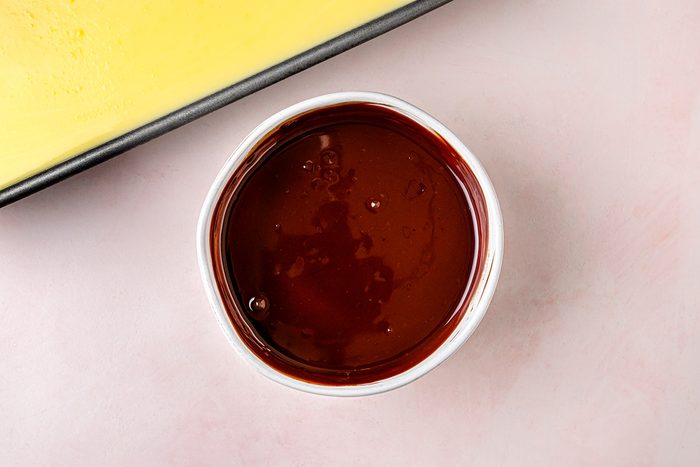 melt chocolate chips and butter until smooth