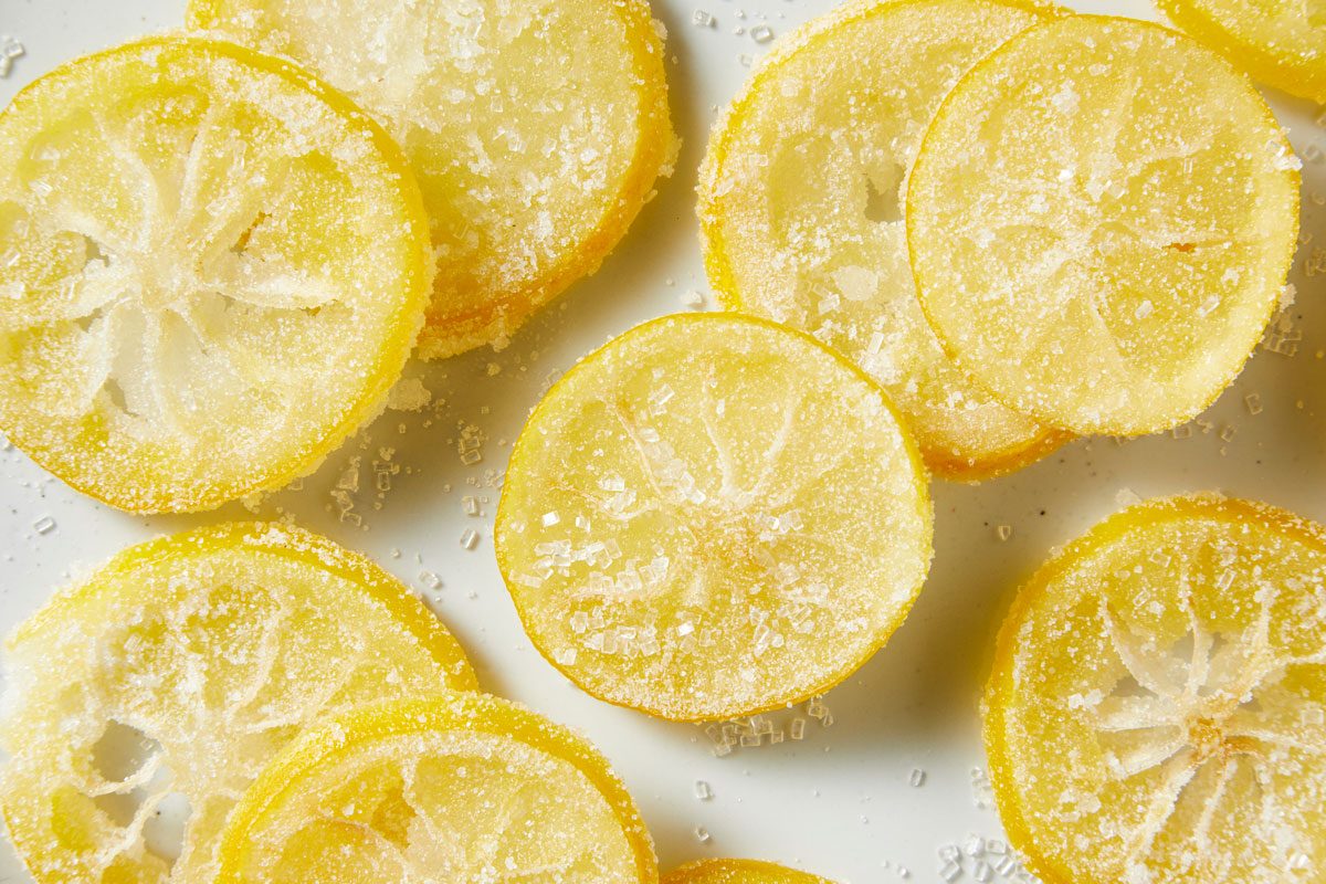 Close up shot of Candied Lemon Slices