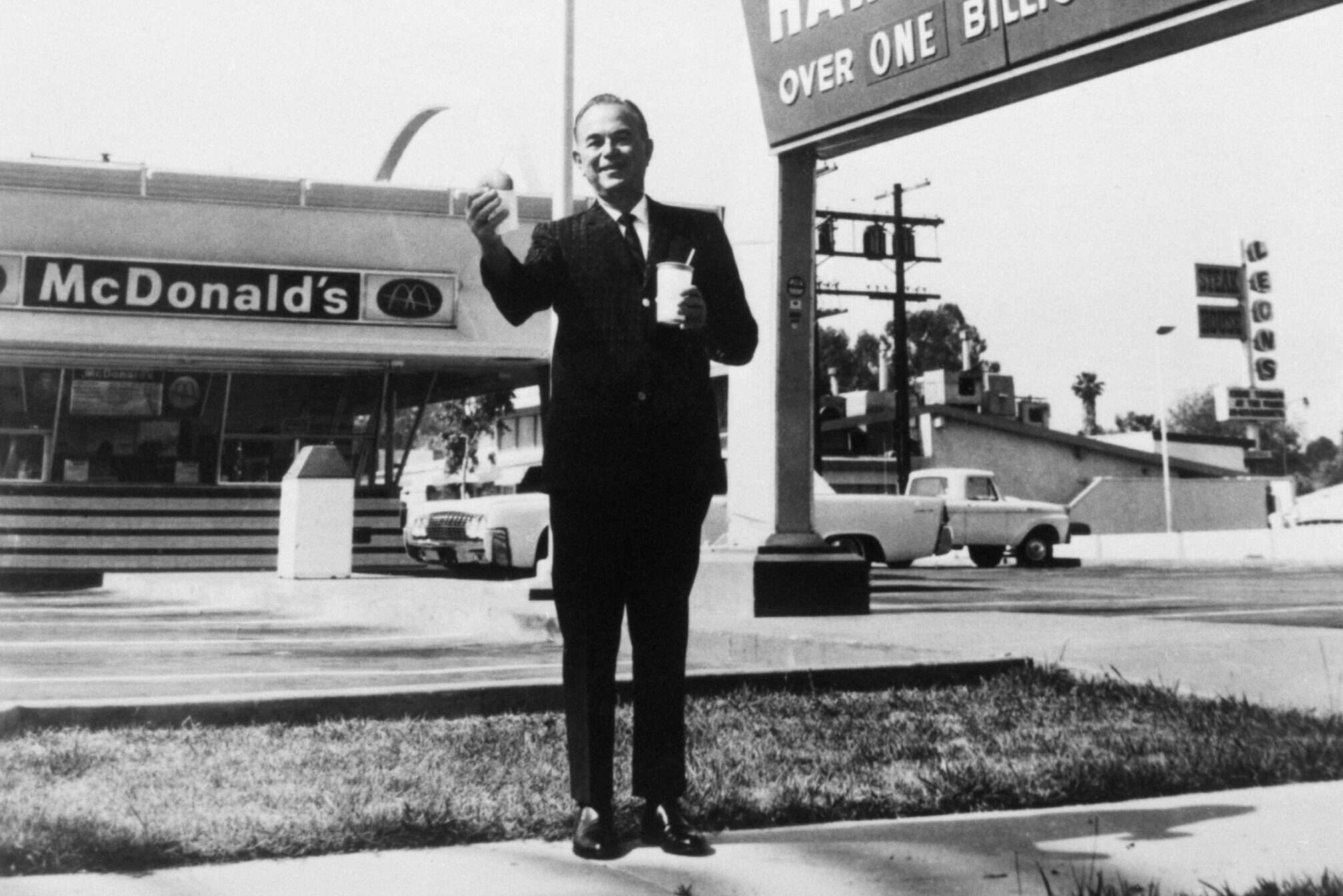 Ray Kroc Standing Outside McDonald