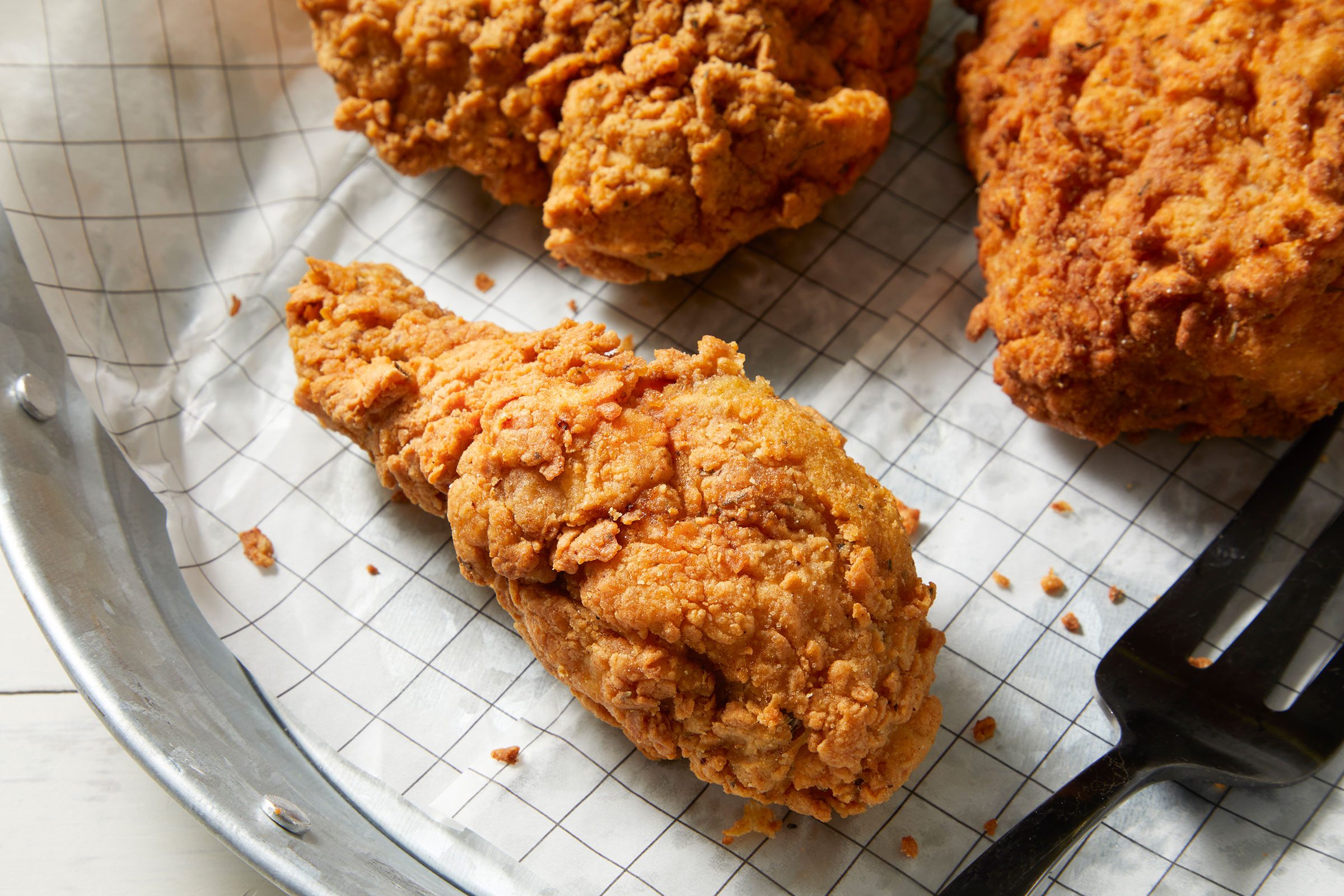 Gluten Free Fried Chicken close up shot
