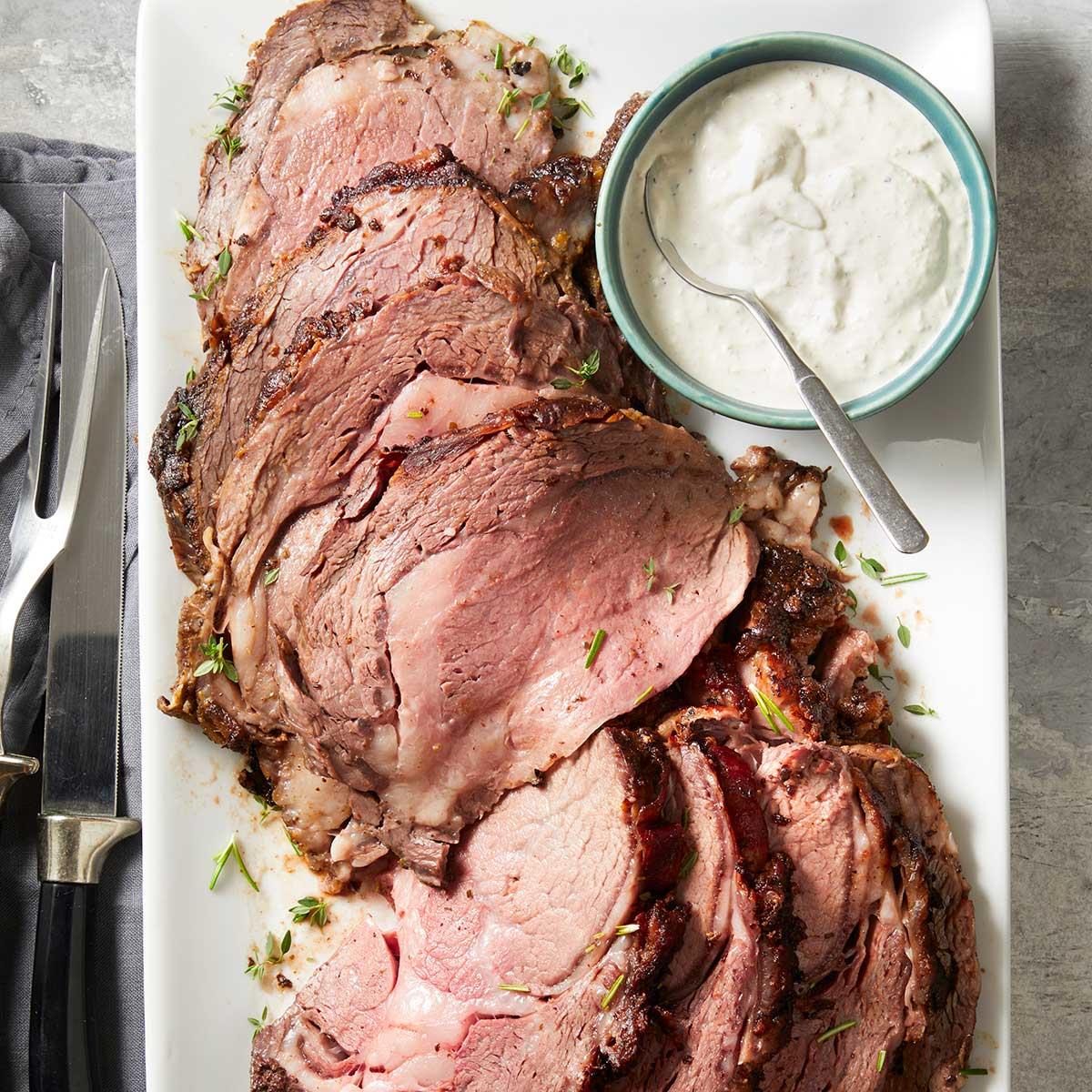 Prime Rib with Horseradish Sauce