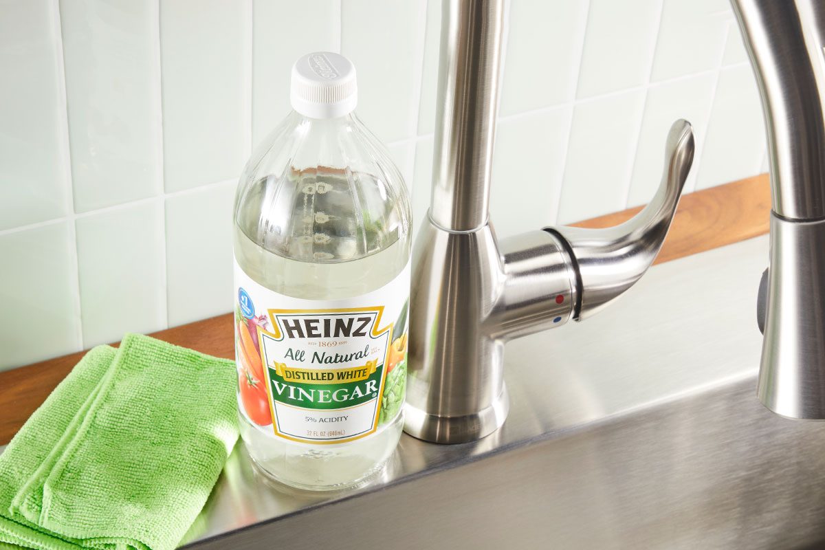 A heinz vinegar bottle