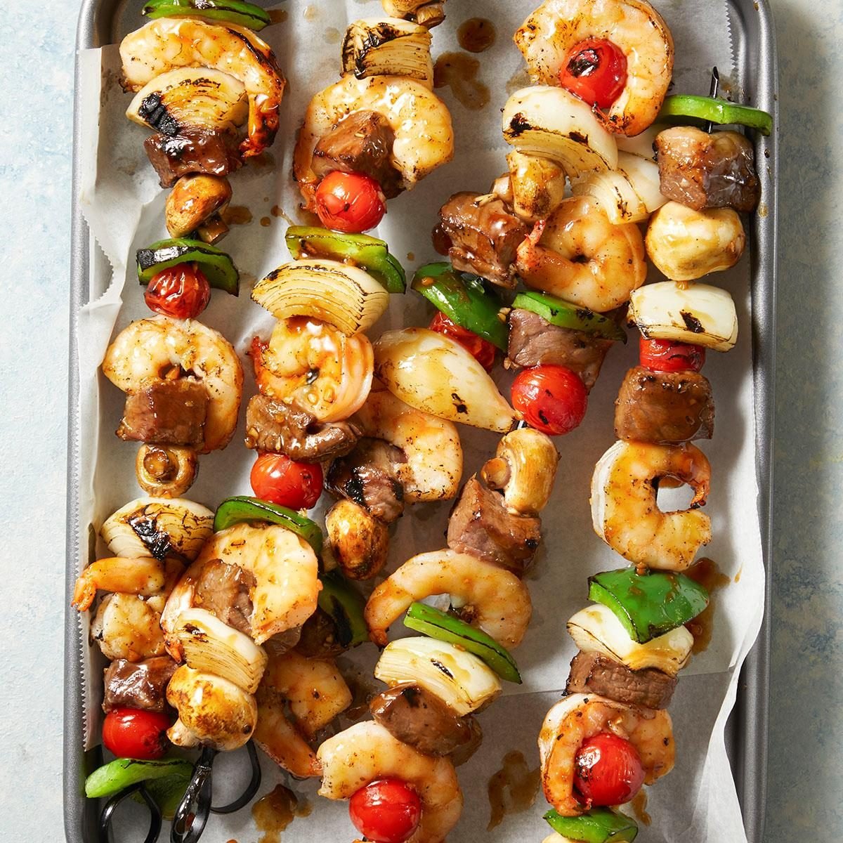 Steak and Shrimp Kabobs