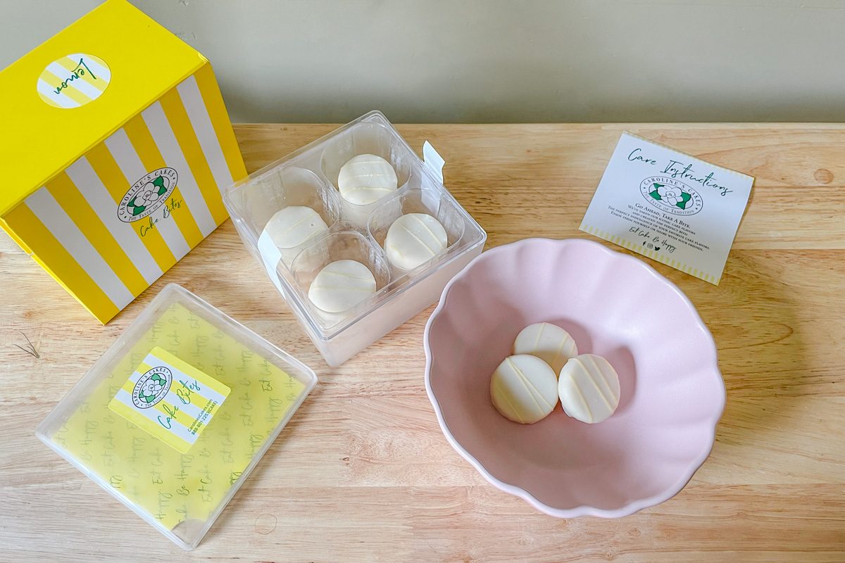 cake bites on serving plate