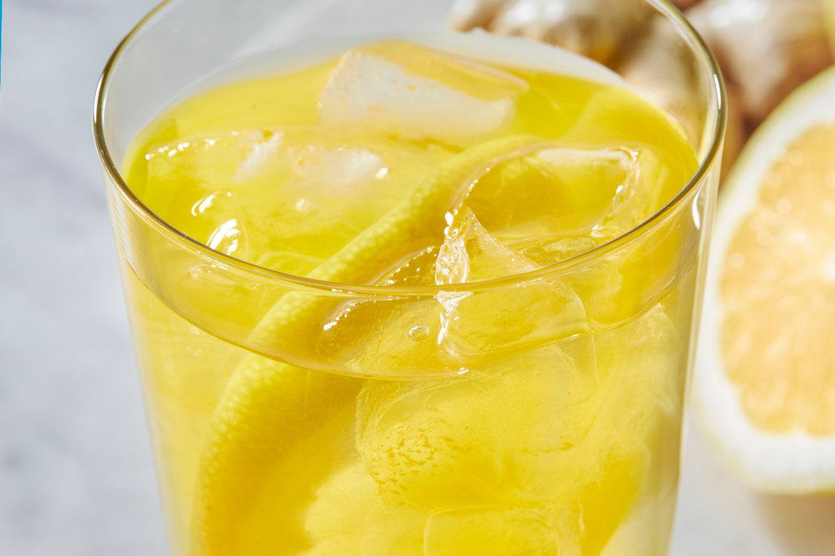 A jug filled with Turmeric Water