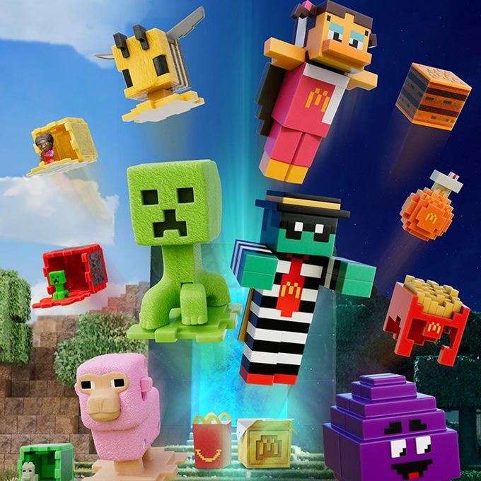 McDonald's Happy meal Minecraft and Roblox themed toys
